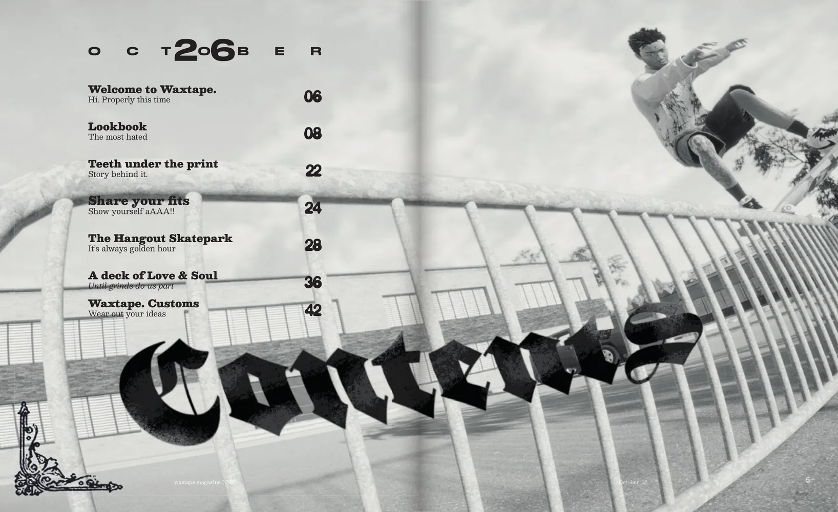 Waxtape Nº 01, pages 4–5 of 44