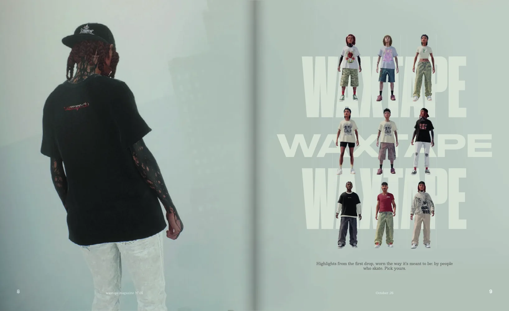 Waxtape Nº 01, pages 8–9 of 44